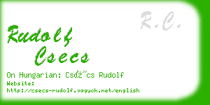 rudolf csecs business card